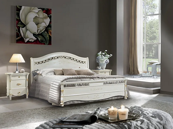 Letto matrimoniale in legno con testiera imbottita CASA +39 DIAMANTE 2103, 2104 fabbrica CASA +39 dall'Italia. Foto №2