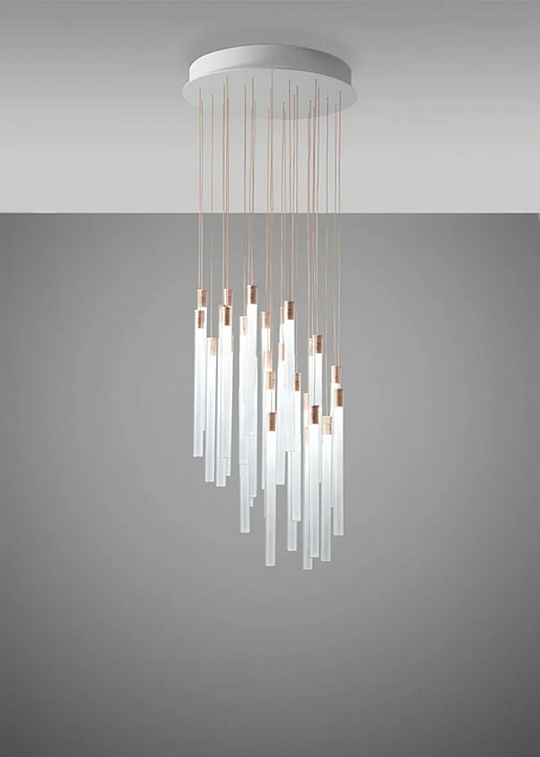 Lampada a sospensione in vetro borosilicato multispot Fabbian Tooby fabbrica Fabbian dall'Italia. Foto №5