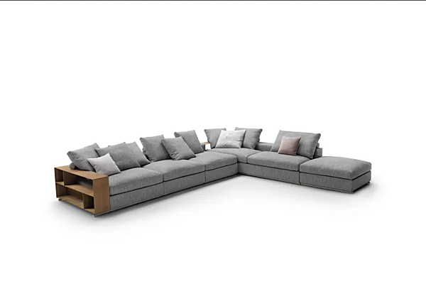 Divano angolare in tessuto con spazio di stoccaggio FLEXFORM Groundpiece fabbrica FLEXFORM dall'Italia. Foto №6