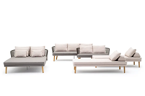 Letto da giardino in tessuto con schienale imbottito VARASCHIN collezione Emma Daybed 23634, 23635 fabbrica VARASCHIN dall'Italia. Foto №7