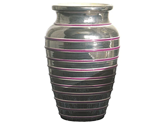 Vaso in ceramica fatto a mano violargento L_Antica Deruta VA/R/1114/50