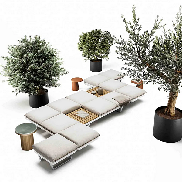 Divano modulare da giardino a tre posti in tessuto Atmosphera Venezia fabbrica ATMOSPHERA dall'Italia. Foto №12