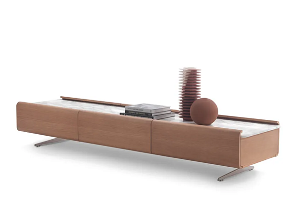 Buffet in legno impiallacciato con top in marmo e cassetti FLEXFORM EARL 2A362, 2A368 fabbrica FLEXFORM dall'Italia. Foto №4