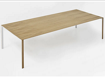 Tavolo rettangolare allungabile in legno sottile Kristalia THIN K WOOD