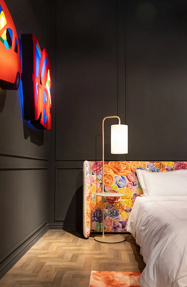 Letto matrimoniale in tessuto con testiera imbottita Lejla grande FORMITALIA Lejla-Bed-Large-B fabbrica FORMITALIA dall'Italia. Foto №4