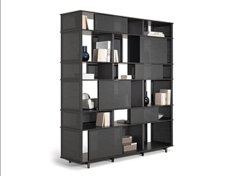 Libreria in tessuto tecnico POLTRONA FRAU collezione Lloyd Tex