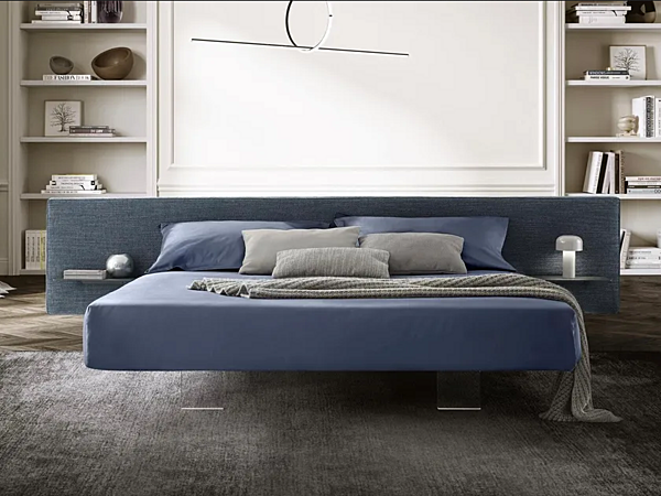 Letto matrimoniale in tessuto con testata imbottita Plane Long Duomo Design fabbrica Duomo Design dall'Italia. Foto №1