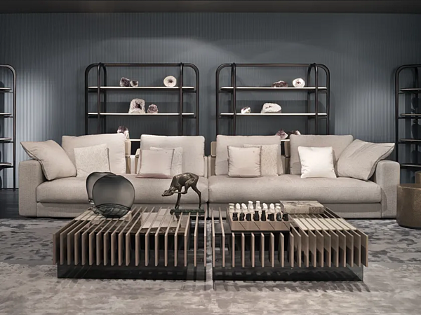 Divano a 5 posti in tessuto con schienale imbottito GIORGETTI SKYLINE fabbrica GIORGETTI dall'Italia. Foto №2
