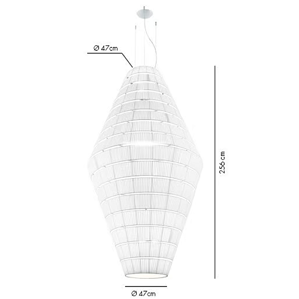 Lampada a sospensione in tessuto AXOLIGHT Layers fabbrica Axolight dall'Italia. Foto №8