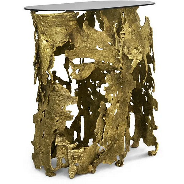 Tavolo console ovale in ottone BRABBU Cay fabbrica BRABBU dall'Italia. Foto №3