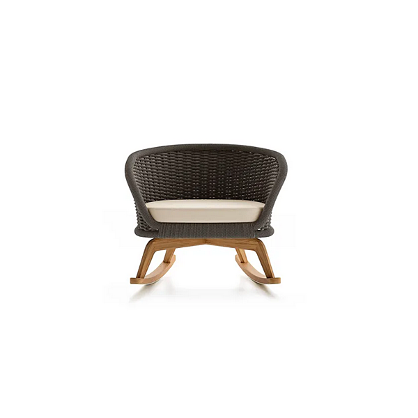 Poltrona a dondolo da giardino con braccioli in legno Atmosphera collezione Ludo L6 LU.DO fabbrica ATMOSPHERA dall'Italia. Foto №5