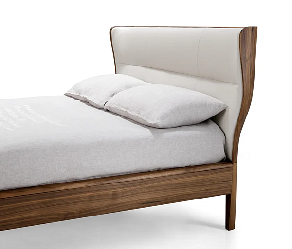 Letto matrimoniale in noce con testiera imbottita ARTE BROTTO LEONARDO L973N L973N fabbrica Arte Brotto dall'Italia. Foto №2