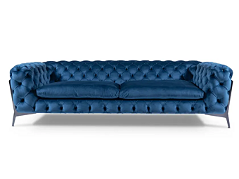 Divano a tre posti in velluto trapuntato Calia Italia Belle Epoque CAL 1014 fabbrica Calia Italia dall'Italia