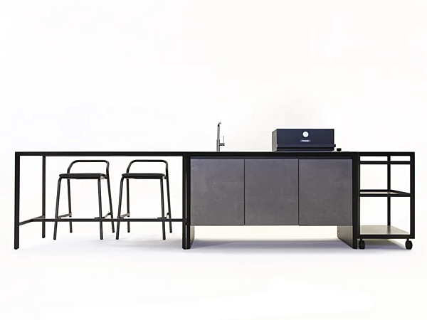 Cucina da esterno in alluminio e ceramica con barbecue VARASCHIN fabbrica VARASCHIN dall'Italia. Foto №10
