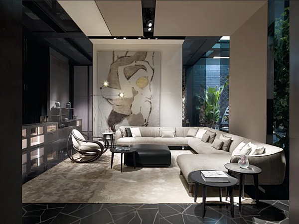 Divano angolare in tessuto con chaise longue GIORGETTI DRIVE fabbrica GIORGETTI dall'Italia. Foto №3