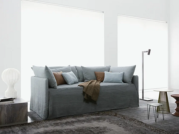 Divano letto in tessuto con copertura removibile Flou Duetto fabbrica Flou dall'Italia. Foto №7