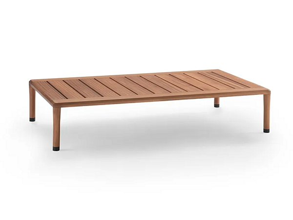 Tavolino laterale rettangolare in iroko collezione Kobo FLEXFORM fabbrica FLEXFORM dall'Italia. Foto №1