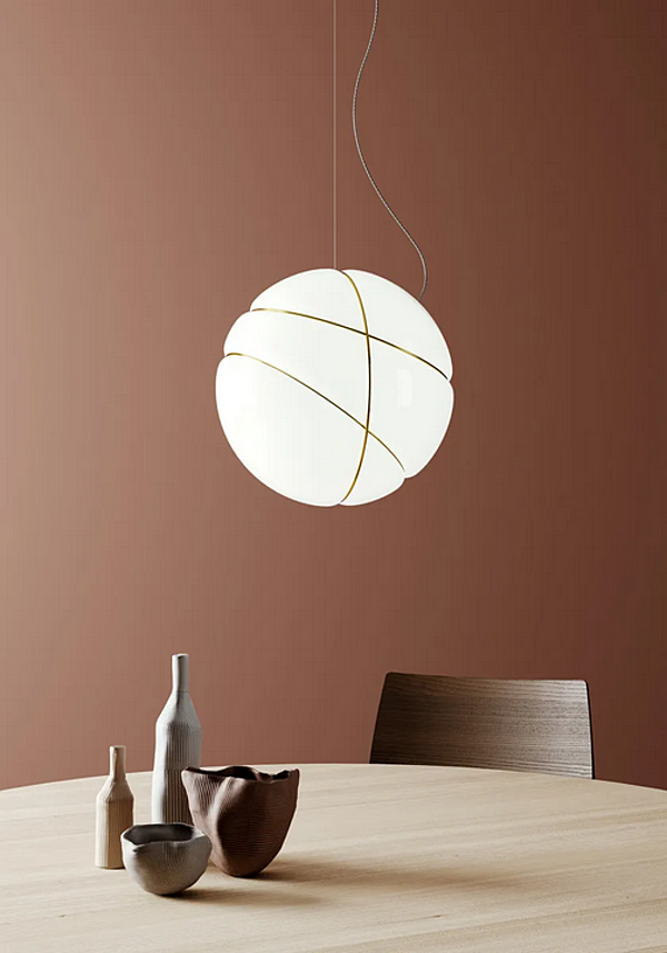 Lampada a sospensione in vetro soffiato Armilla Fabbian fabbrica Fabbian dall'Italia. Foto №4