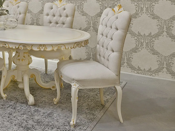 Poltrona in legno imbottita con schienale trapuntato CASA +39 DIAMANTE 2623 fabbrica CASA +39 dall'Italia. Foto №1