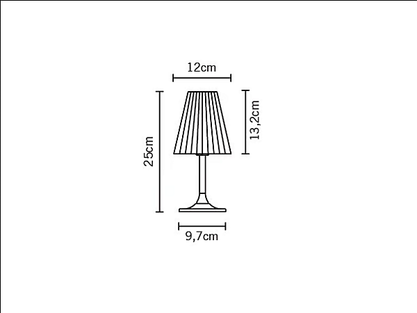 Lampada da tavolo in cristallo alogeno Fabbian Flow fabbrica Fabbian dall'Italia. Foto №5