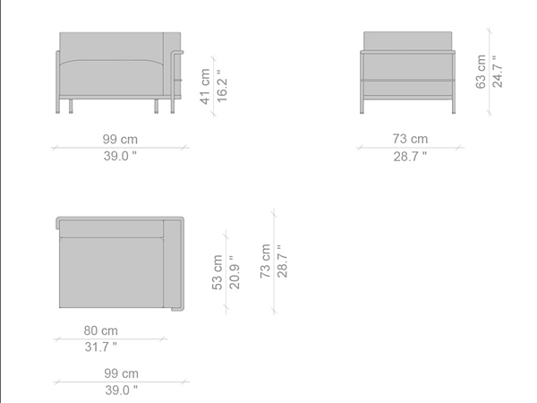 Letto giorno imbottito 3 posti CASSINA Grand Confort 003 fabbrica CASSINA dall'Italia. Foto №4