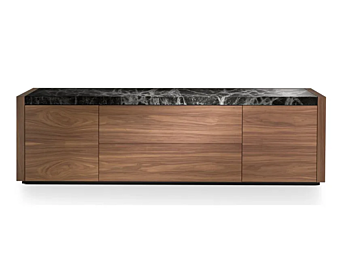 Credenza in legno con top in marmo Materica i 4 Mariani