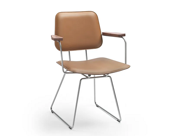 Poltrona in pelle conciata con braccioli FLEXFORM ECHOES S H fabbrica FLEXFORM dall'Italia. Foto №1