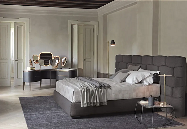 Letto matrimoniale con testata imbottita Flou Majal fabbrica Flou dall'Italia. Foto №7