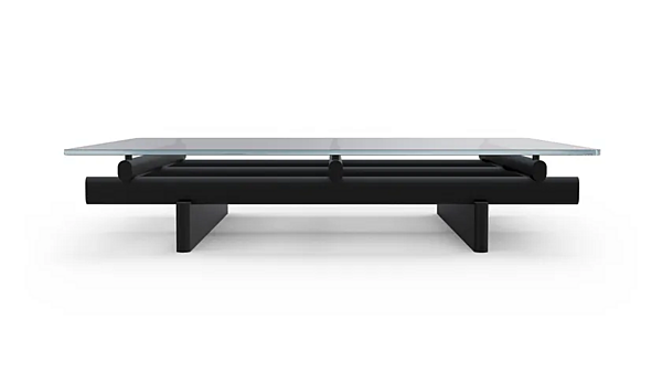 Tavolino da caffè rettangolare basso in legno e vetro CASSINA Sengu fabbrica CASSINA dall'Italia. Foto №7