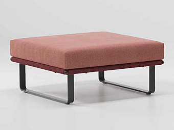 Pouf quadrato in tessuto da giardino Bitta Kettal