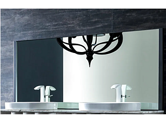 Specchio metallico con illuminazione integrata CORTEZARI Quadra 345