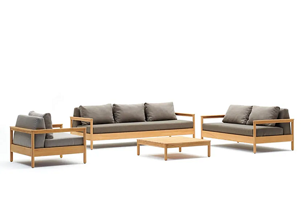 Tavolino da giardino quadrato in teak VARASCHIN collezione Bali 228P1A, 228P2A fabbrica VARASCHIN dall'Italia. Foto №4