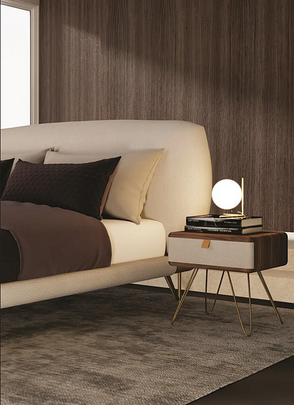 Letto matrimoniale con testata imbottita in tessuto CASA +39 SOPHISMA ESO001 fabbrica ENCORE (by CASA +39) dall'Italia. Foto №3
