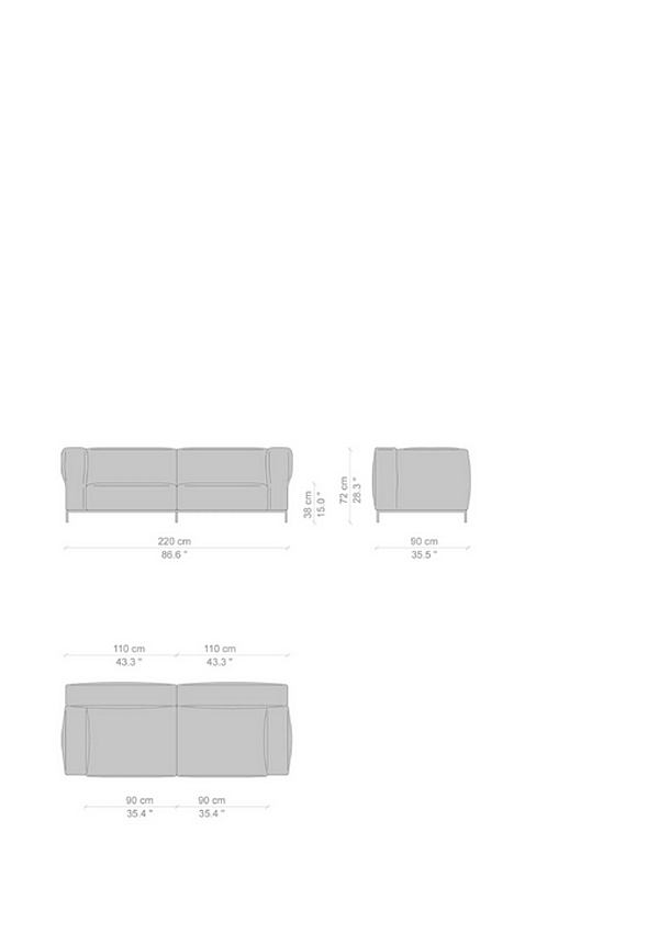 Divano modulare con schienale imbottito CASSINA MEX HI 271 fabbrica CASSINA dall'Italia. Foto №26
