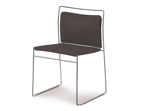 Sedia impilabile in metallo con base a pattini Tulu CASSINA fabbrica CASSINA dall'Italia. Foto №3