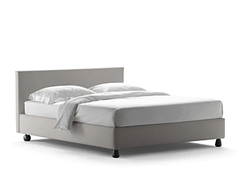 Letto matrimoniale con testiera imbottita in tessuto Flou Notturno 2