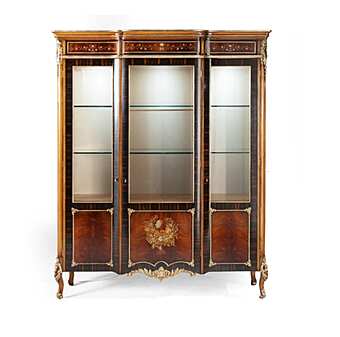 Vetrina intarsiata in ebano fabbrica ZANABONI dall'Italia