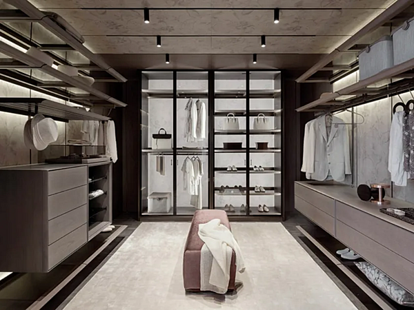 Armadio ad angolo in frassino con illuminazione integrata GIORGETTI Miyabi fabbrica GIORGETTI dall'Italia. Foto №1