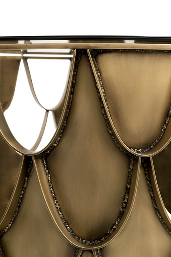 Tavolino da caffè rotondo in ottone BRABBU collezione Koi per soggiorno fabbrica BRABBU dall'Italia. Foto №4