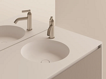 Lavabo rotondo incassato in superficie solida AGAPE Undici fabbrica Agape dall'Italia