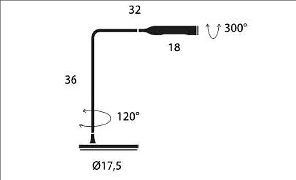 Lampada da comodino in alluminio LED girevole Lumina collezione Flo 950 fabbrica Lumina dall'Italia. Foto №12