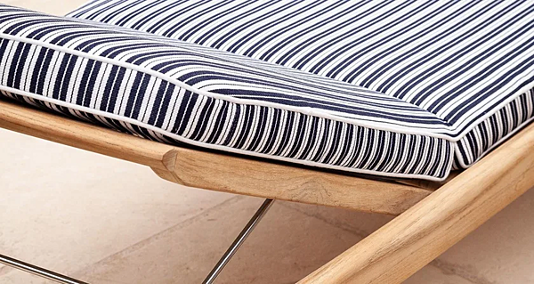 Lettino prendisole reclinabile in teak con ruote POLTRONA FRAU The Secret Garden fabbrica POLTRONA FRAU dall'Italia. Foto №8