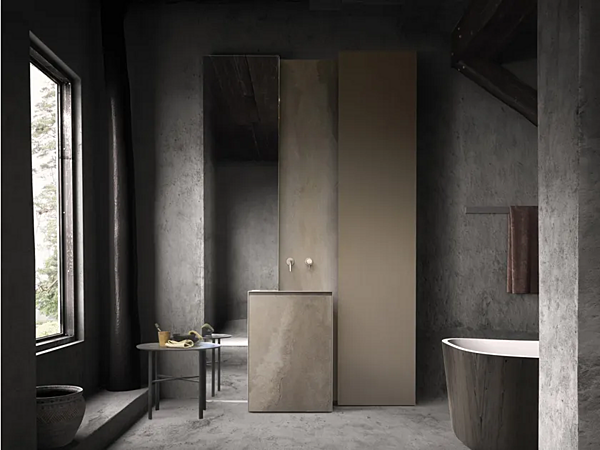 Mobile lavabo in gres porcellanato con lavabo integrato MODULNOVA Skill fabbrica Modulnova dall'Italia. Foto №1