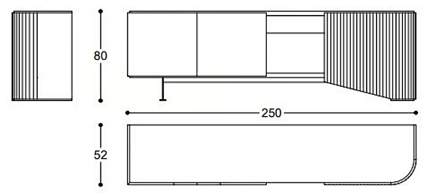 Credenza in noce India Black Tie IND25C fabbrica Black Tie dall'Italia. Foto №5