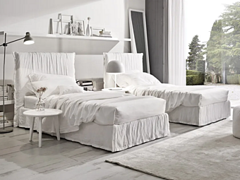 Letto singolo imbottito Duomo Design Dress