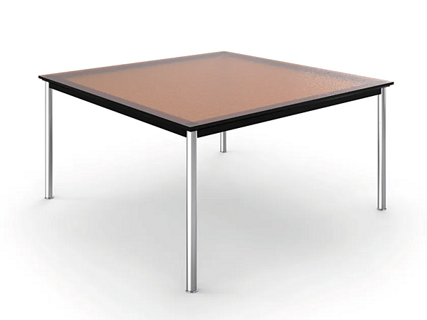 Tavolo quadrato in vetro e acciaio CASSINA modello 10 table en tube grand modele 010 fabbrica CASSINA dall'Italia. Foto №2