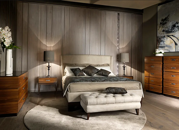 Letto matrimoniale in pelle imbottita SEGRETI S990 di ARTE BROTTO fabbrica Arte Brotto dall'Italia. Foto №2