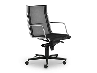 Poltrona girevole in pelle Blade i 4 Mariani