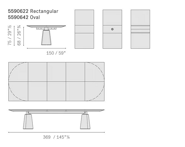 Tavolo rettangolare in pelle con gestione cavi POLTRONA FRAU MESA DUE fabbrica POLTRONA FRAU dall'Italia. Foto №12