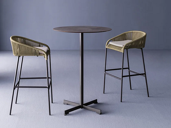 Sgabello in alluminio verniciato con schienale Cricket VARASCHIN 2991, 2994 fabbrica VARASCHIN dall'Italia. Foto №6